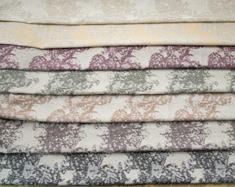 Multi Color Options Jacquard linen cotton fabric by the yard