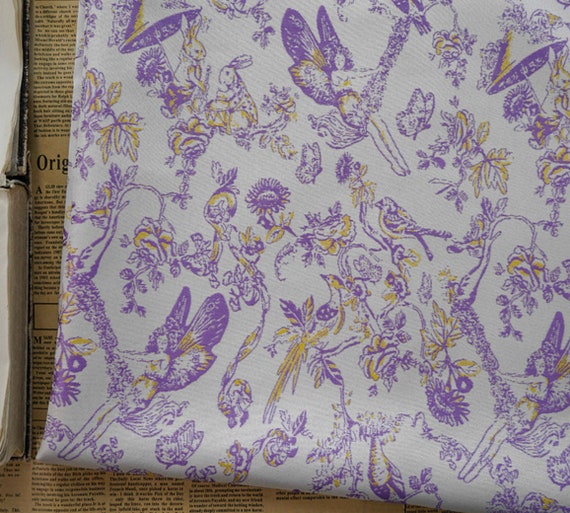 Jacquard floral fabric by the yard