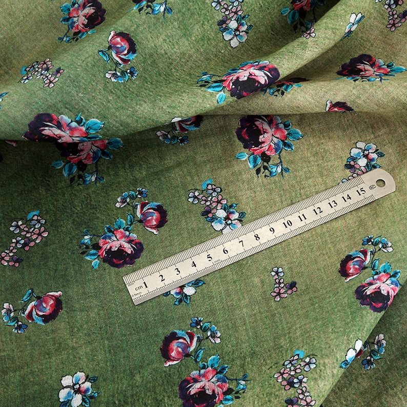 patterned ramie fabric by the yard Print ramie fabric