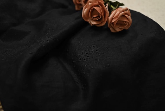 Embroidery ramie fabric by the yard