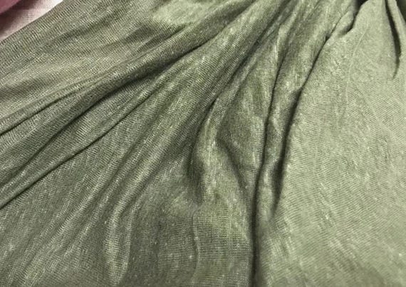 Knit linen jersey fabric by the yard