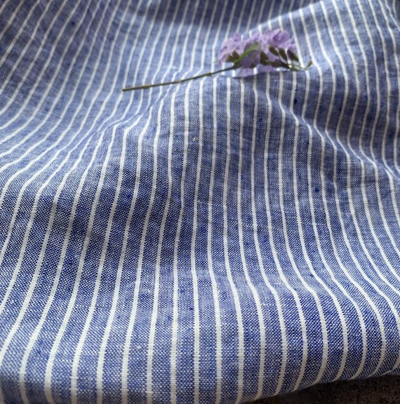 Striped Linen fabric by the yard