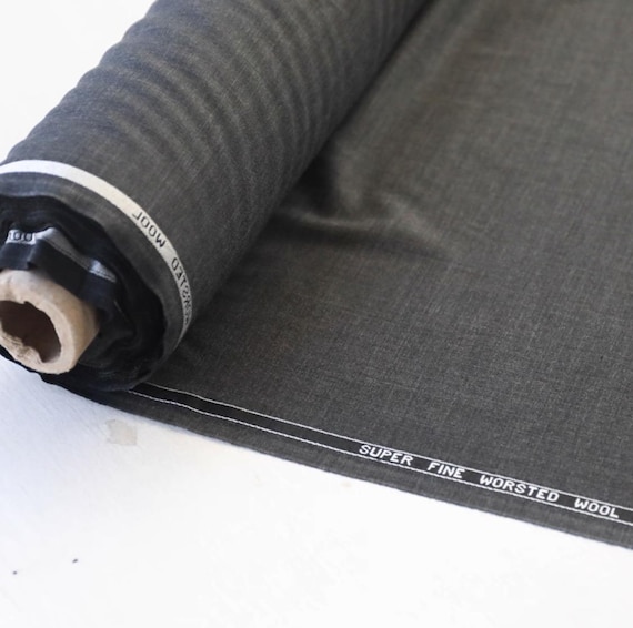 Worsted Wool fabric by the yard SUITING Fabric