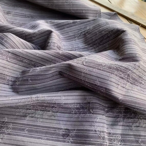 Jacquard Striped linen fabric by the yard