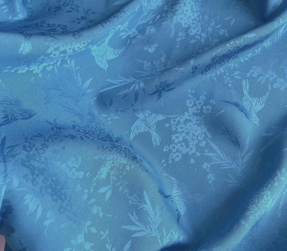 Multi Color Options Jacquard silk fabric by the yard #XLCY5829
