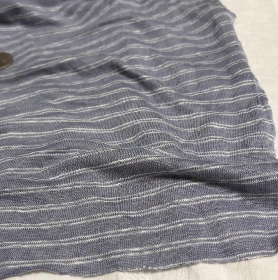 Striped Knit linen jersey fabric by the yard
