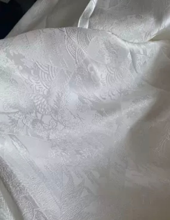 Jacquard embossed silk fabric by the yard