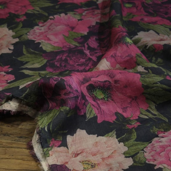 Print ramie fabric by the yard