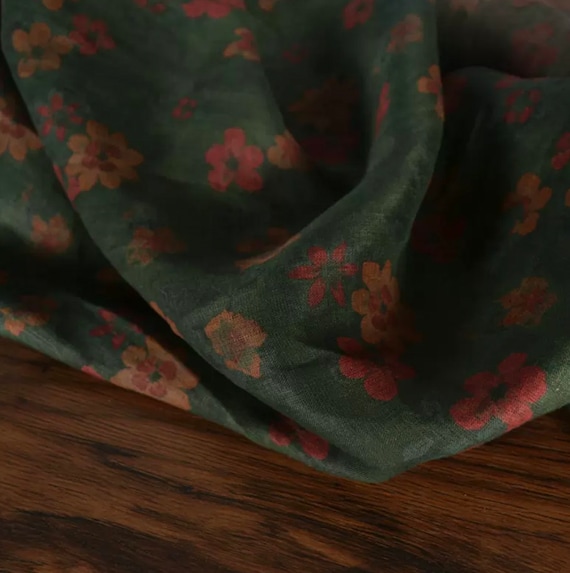 Print linen fabric by the yard
