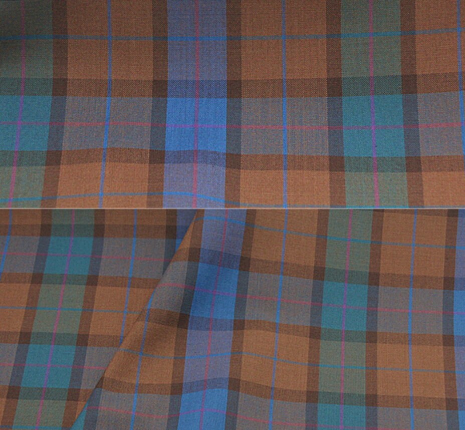 Plaid wool fabric woolen fabric by the yard Etsy