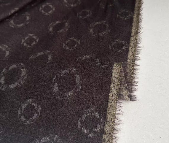 Jacquard wool fabric by the yard