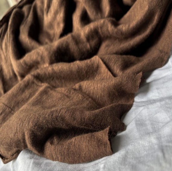 Knit linen jersey fabric by the yard