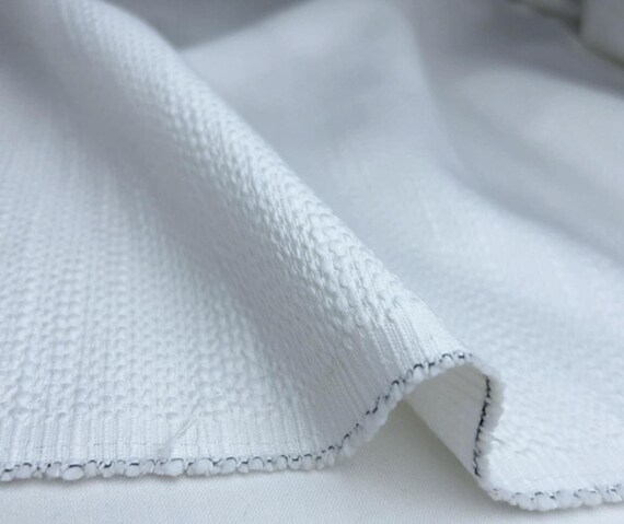 Tweed linen cotton fabric by the yard