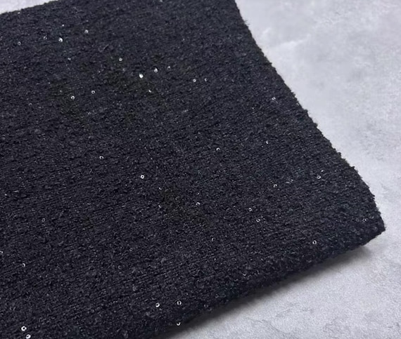 Tweed wool fabric by the yard