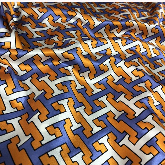 Print Silk Fabric by the Yard Etsy