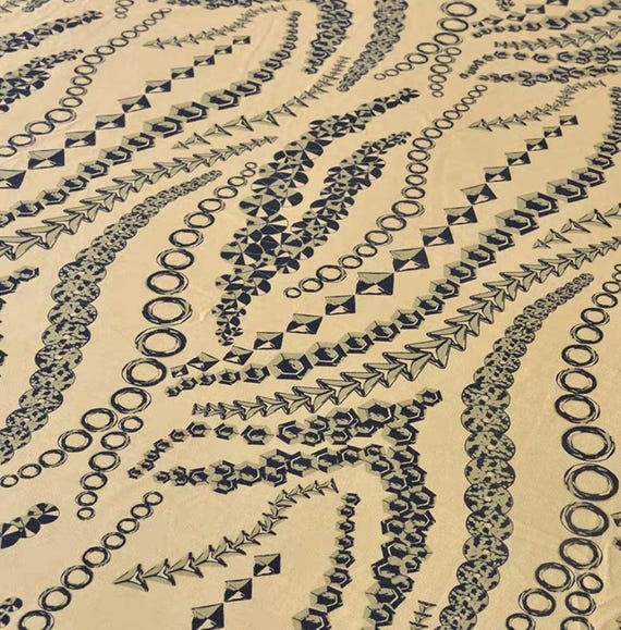 Print Knit silk fabric by the yard