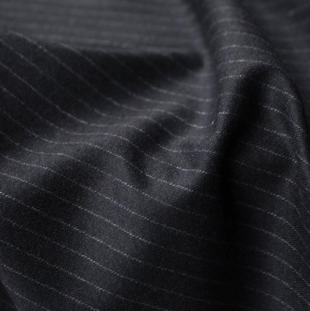 Worsted Material Striped Worsted Wool Fabric by the Yard - Etsy