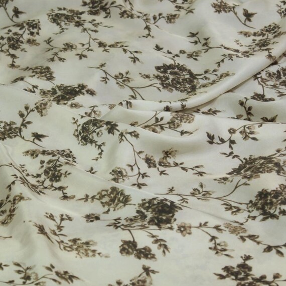 Print cupra fabric, Floral cupro fabric by the yard