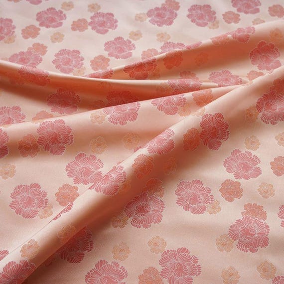 Jacquard brocade fabric by the yard