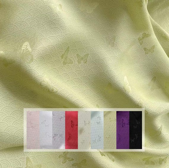Multi Color Options Jacquard silk fabric by the yard