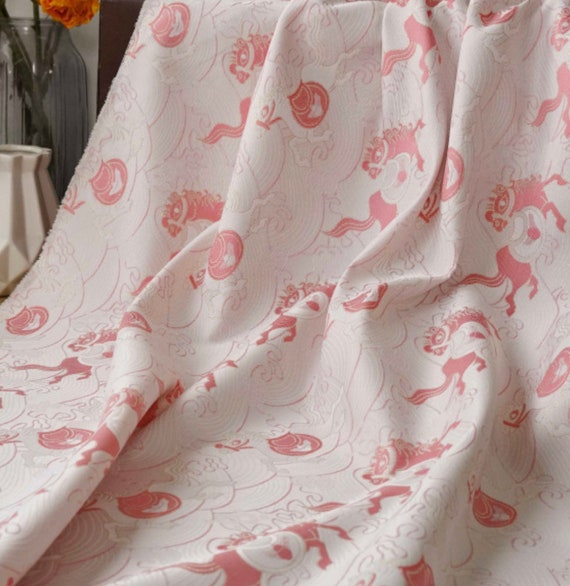 Jacquard brocade fabric by the yard