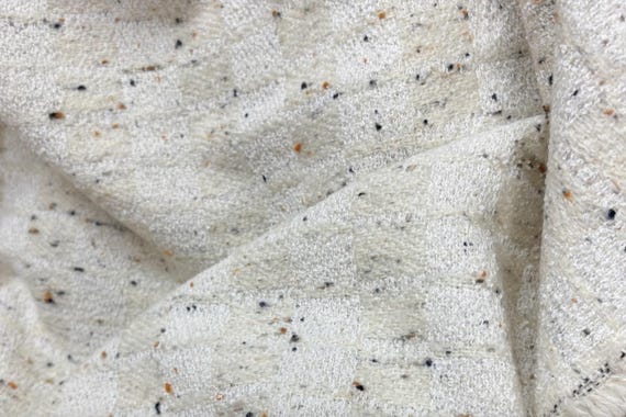 Tweed wool fabric by the yard
