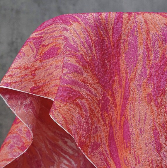Jacquard brocade fabric by the yard