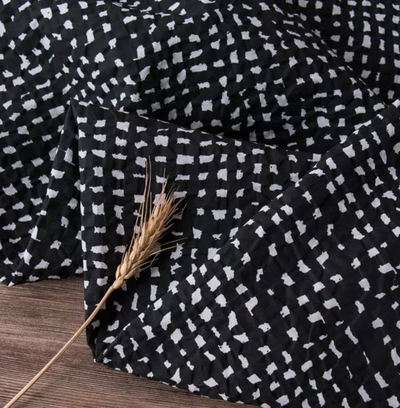 Textured cotton fabric by the yard