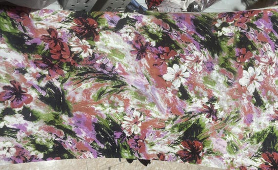 Print Knit silk fabric by the yard