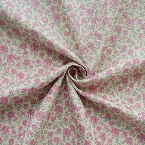 Jacquard brocade fabric by the yard