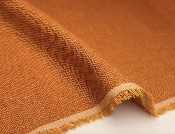 Jacquard linen fabric by the yard
