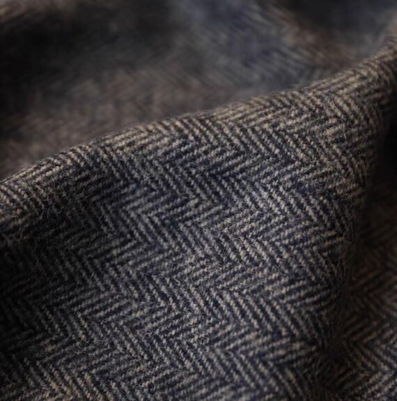 Herringbone Wool Fabric by the yard