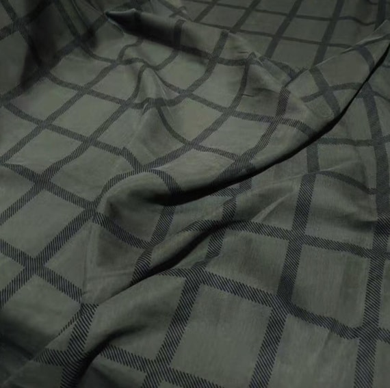 Plaid cupra fabric by the yard