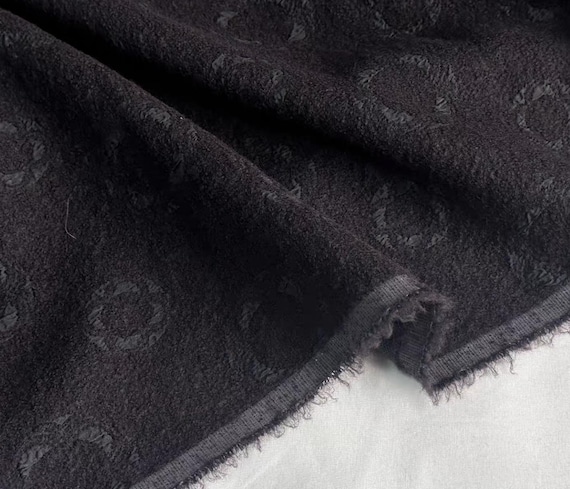 Jacquard wool fabric by the yard