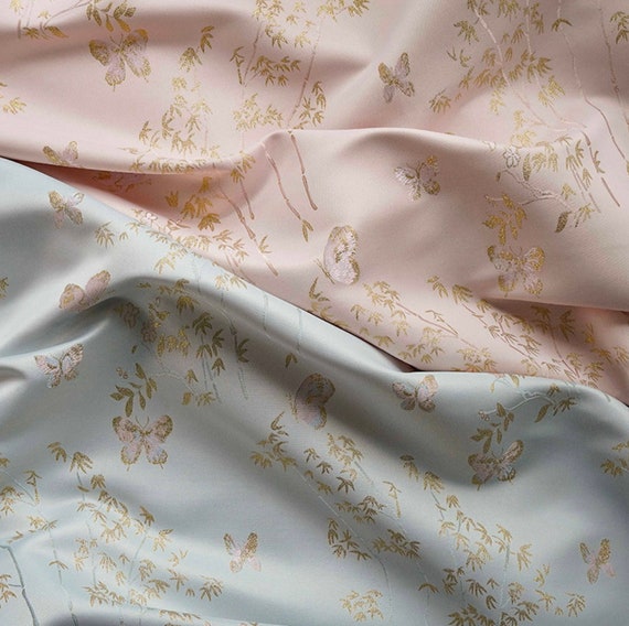 Jacquard brocade fabric by the yard
