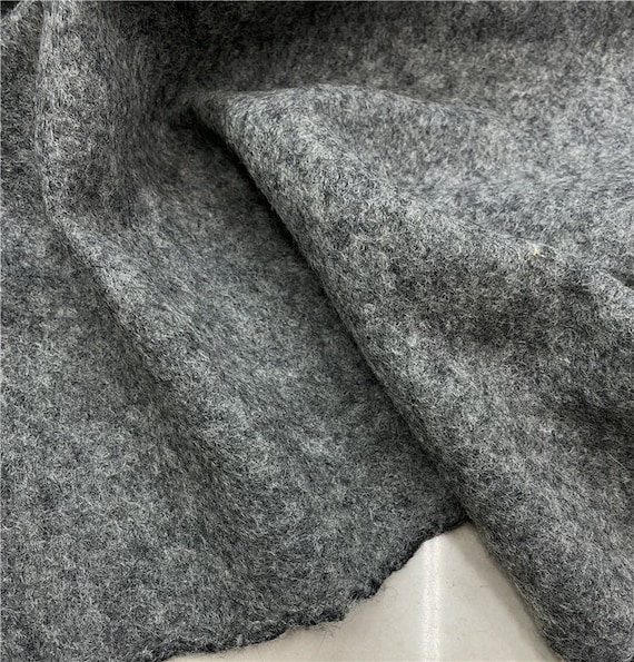 Gray alpaca mohair Wool fabric, woolen fabric by the yard