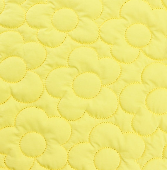 Embroidered Textured quilted padded fabric by the yard
