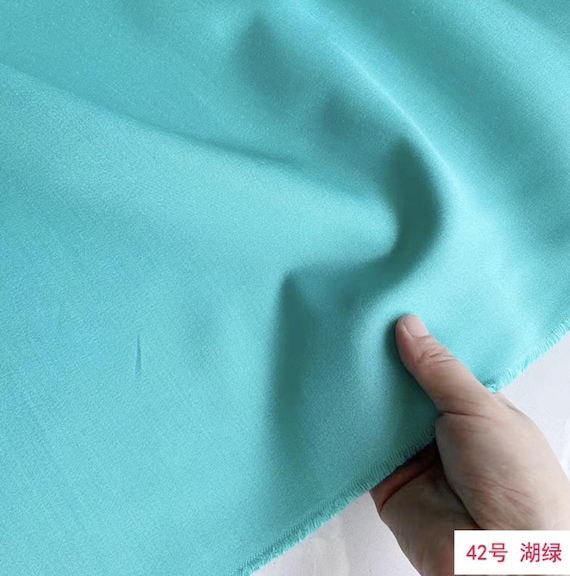 Multi color options Silk wool satin fabric by the yard