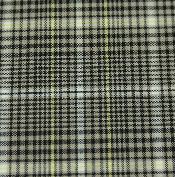 Plaid Worsted Wool fabric by the yard