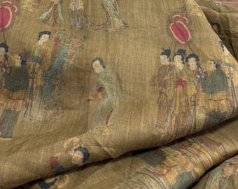 Print ramie fabric by the yard