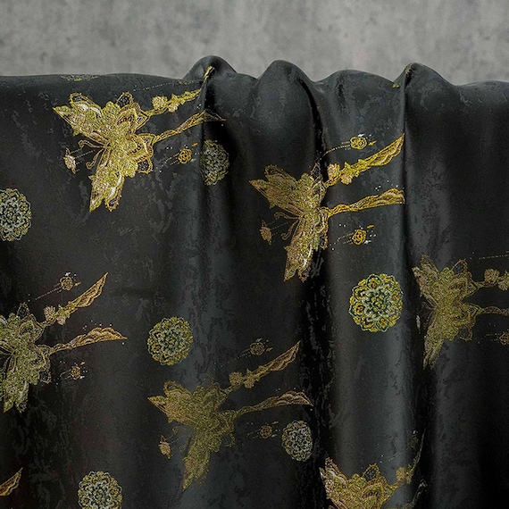 Jacquard brocade fabric by the yard