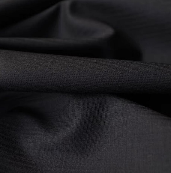 Jacquard Striped Worsted Wool fabric by the yard