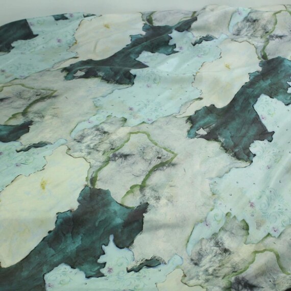 Print cupra fabric, Floral cupro fabric by the yard