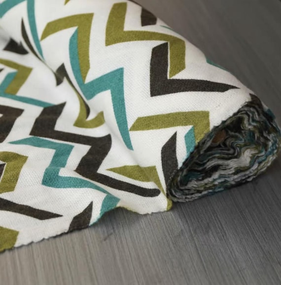 Print Wool fabric fabric by the yard