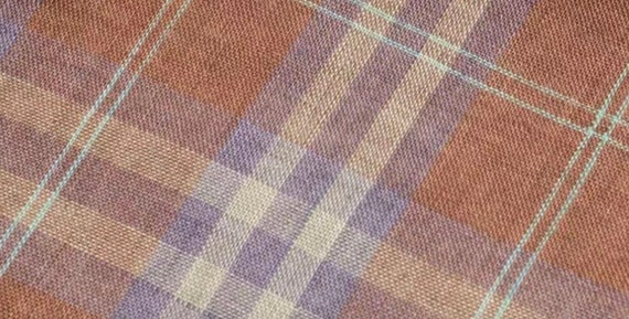 Plaid linen fabric, Grid linen fabric, Checkered linen fabric, Gingham linen fabric by the yard