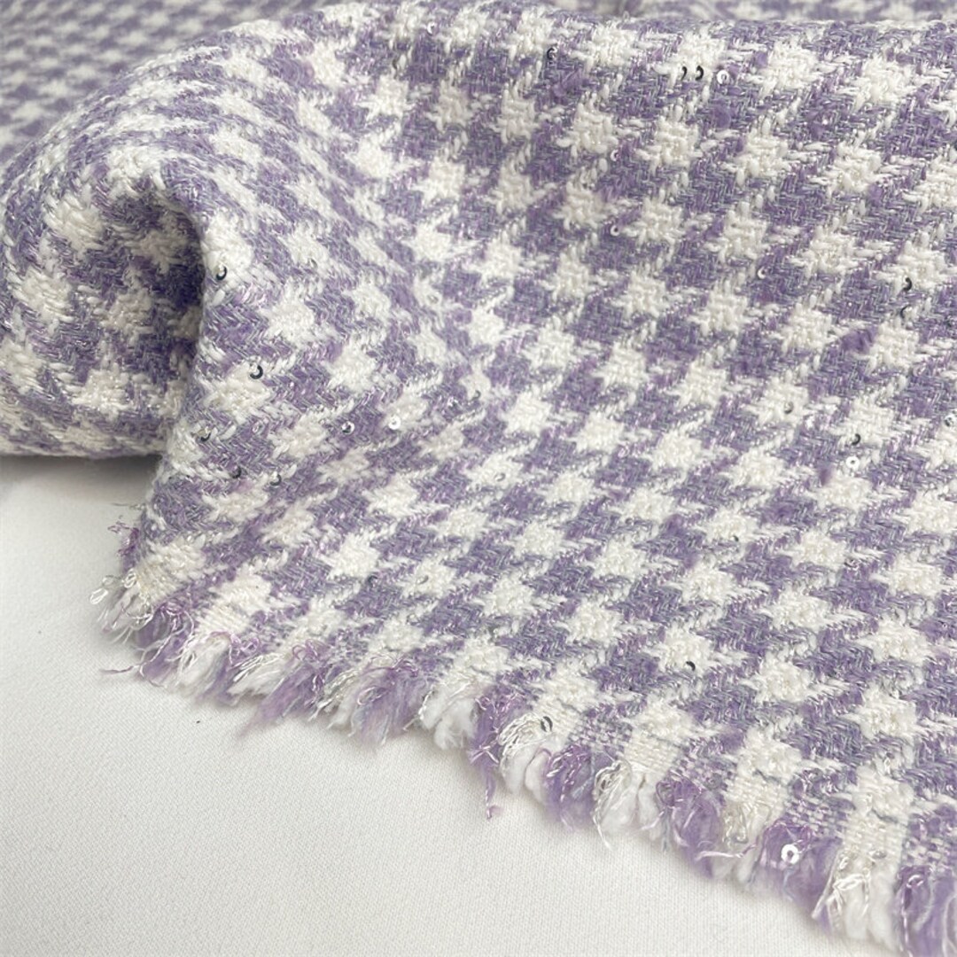 Houndstooth Tweed Fabric by the Yard Etsy