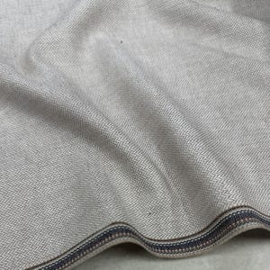 Herringbone linen fabric by the yard