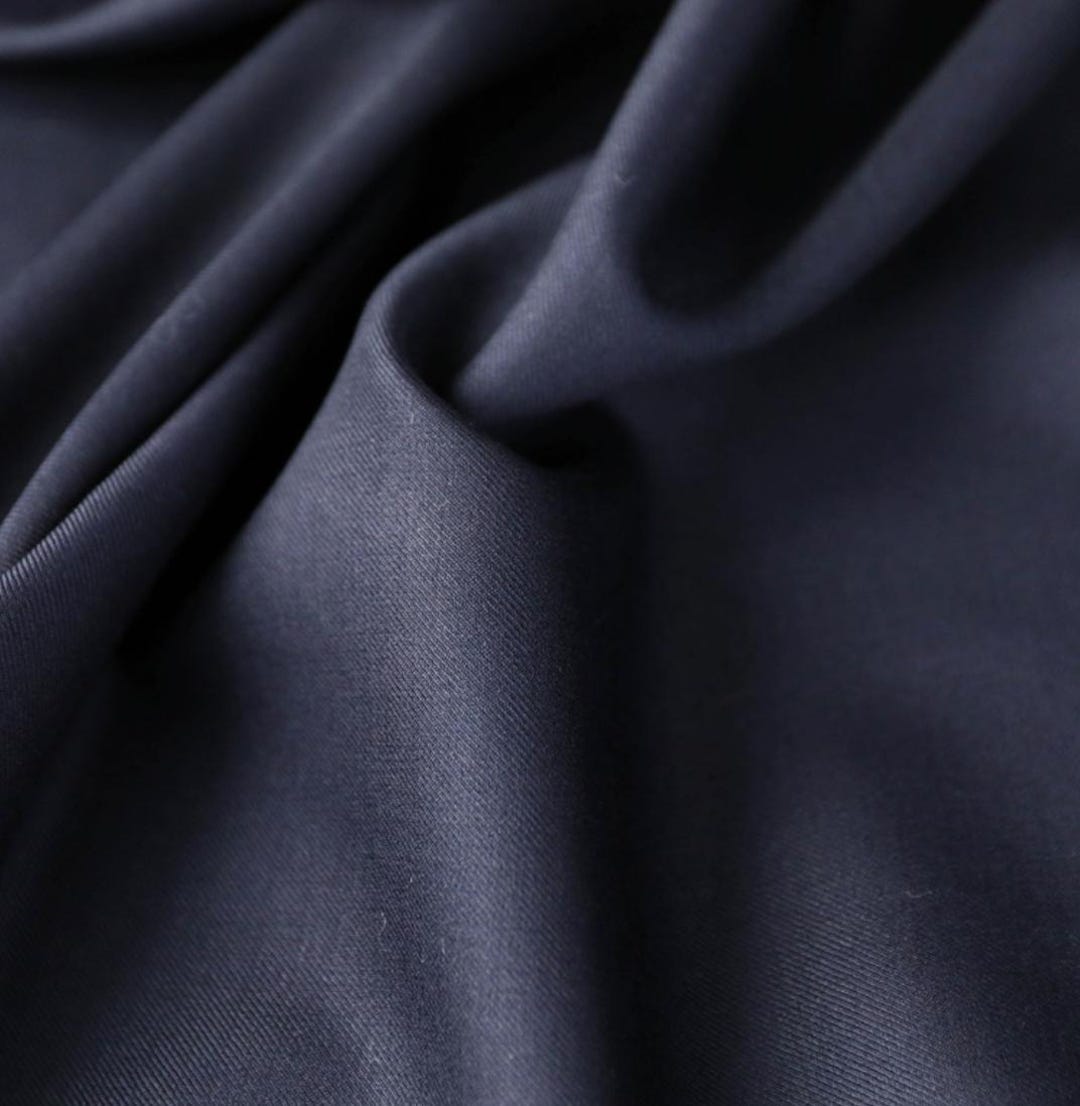 Worsted Material Navy Worsted Wool Fabric by the Yard - Etsy