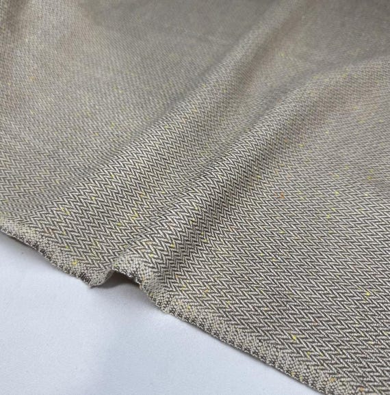 Herringbone wool fabric by the yard