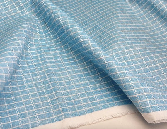 Plaid linen fabric, Checkered linen fabric, Gingham linen fabric by the yard